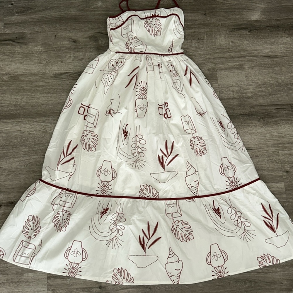 🇺🇸Firm Price🇺🇸 NWOT Moon River palm print Midi Dress - Picture 5 of 12